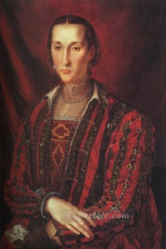  Leon Oil Painting - Eleonora of Toledo Florence Agnolo Bronzino